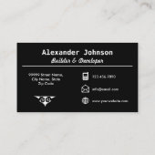 Wandbouwstenen voor onroerend goed visitekaartje (Achterkant)