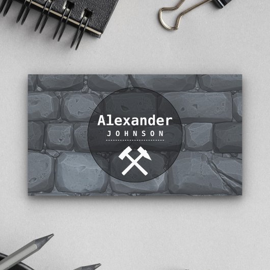 Wandbouwstenen voor onroerend goed visitekaartje