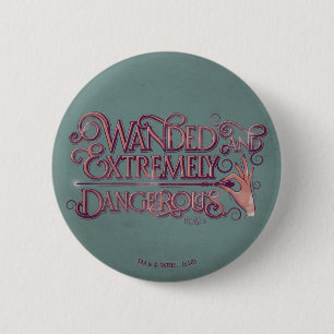 Wanded en uiterst Gevaarlijke Grafisch - Roze Ronde Button 5,7 Cm