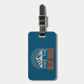 Wandel de Blue Ridge Mountains Sunburst Bagagelabel (Voorkant verticaal)