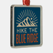 Wandel de Blue Ridge Mountains Sunburst Metalen Ornament (Rechts)