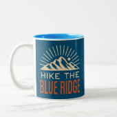 Wandel de Blue Ridge Mountains Sunburst Tweekleurige Koffiemok (Links)