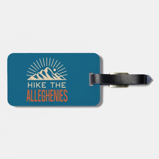 Wandel door de Allegheny Mountains Sunburst Bagagelabel (Achterkant horizontaal)