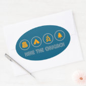 Wandel door de Chugach Mountains Alaska Ovale Sticker (Envelop)