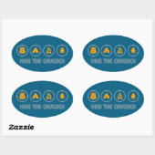 Wandel door de Chugach Mountains Alaska Ovale Sticker (Vel)