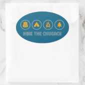 Wandel door de Chugach Mountains Alaska Ovale Sticker (Tas)