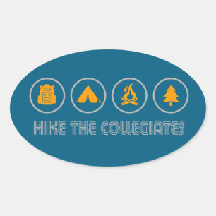 Wandel door de Collegiate Mountains Colorado Ovale Sticker