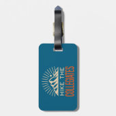 Wandel door de Collegiate Mountains Sunburst Bagagelabel (Achterkant verticaal)