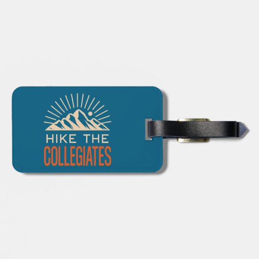 Wandel door de Collegiate Mountains Sunburst Bagagelabel (Achterkant horizontaal)