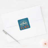 Wandel door de Elk Mountains Sunburst Vierkante Sticker (Envelop)