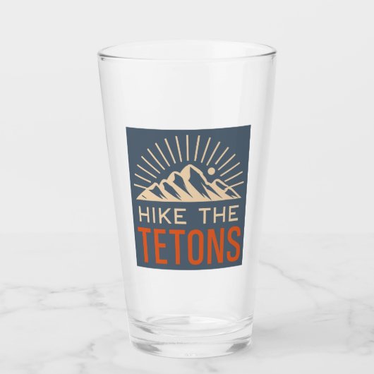 Wandel door de Tetons Sunburst Glas (Voorkant)