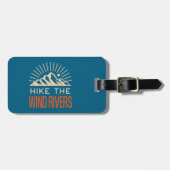 Wandel door de Wind Rivers Sunburst Bagagelabel (Voorkant horizontaal)