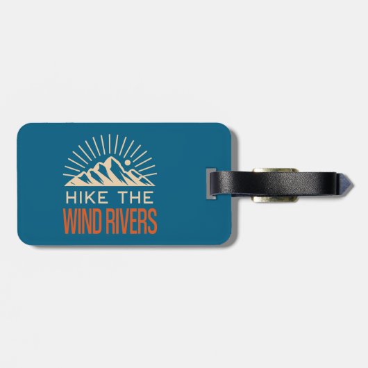 Wandel door de Wind Rivers Sunburst Bagagelabel (Achterkant horizontaal)