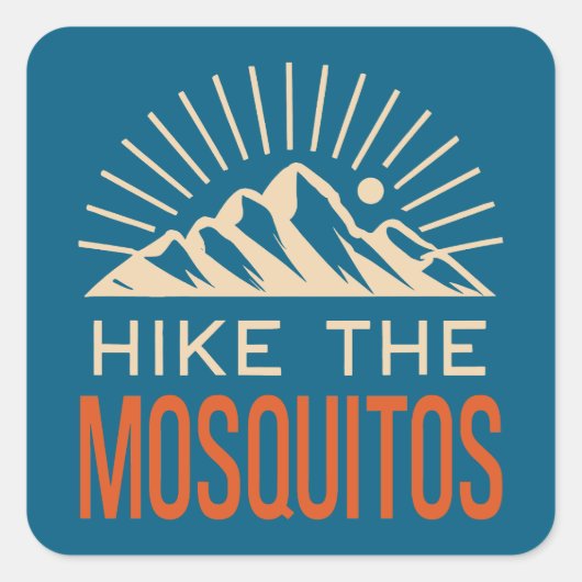 Wandel door het Mosquito-gebergte Colorado Sunburs Vierkante Sticker (Voorkant)