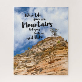 Wandel een berg op legpuzzel