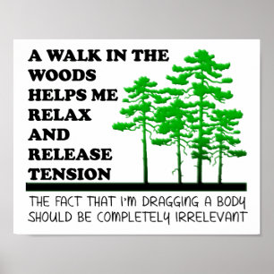 Wandel in de bossen Grappige Poster