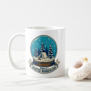 Wandel in een Winter Wonderland Kampeer Kunst Koffiemok