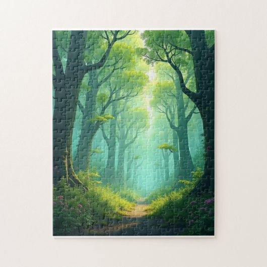 Wandel in het smaragd bos legpuzzel (Verticaal)