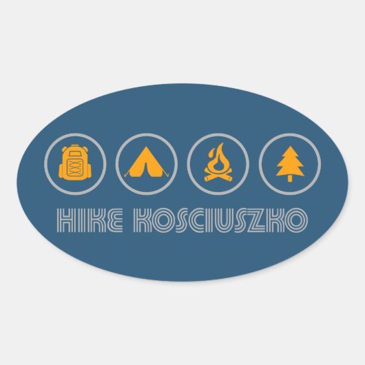 Wandel Kosciuszko Nationaal Park Ovale Sticker (Voorkant)