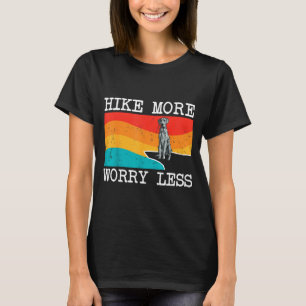 Wandel meer, maak je minder zorgen, blauwe merle d t-shirt