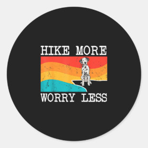 Wandel meer, maak je minder zorgen dalmatiner graf ronde sticker