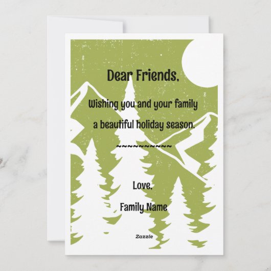 Wandel Meer Maak Je Minder Zorgen Dit Seizoen  Feestdagenkaart (Achterkant)