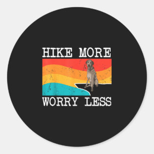 Wandel meer, maak je minder zorgen Schotse hertenj Ronde Sticker