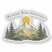 Wandel Met Intentie Berg Sticker (Voorkant)