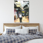 Wandel naar huis door de oudheid Oud Jeruzalem Canvas Afdruk (Insitu (Slaapkamer))