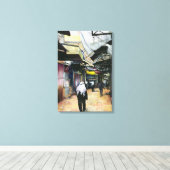 Wandel naar huis door de oudheid Oud Jeruzalem Canvas Afdruk (Insitu (Houten vloer))