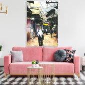 Wandel naar huis door de oudheid Oud Jeruzalem Canvas Afdruk (Insitu (Woonkamer))