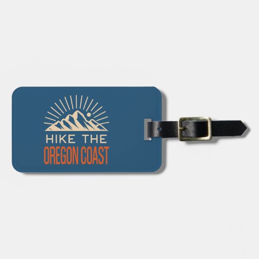 Wandel over het Oregon Coast Trail Sunburst Bagagelabel (Voorkant horizontaal)