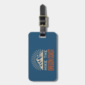 Wandel over het Oregon Coast Trail Sunburst Bagagelabel (Voorkant verticaal)