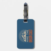 Wandel over het Oregon Coast Trail Sunburst Bagagelabel (Achterkant verticaal)