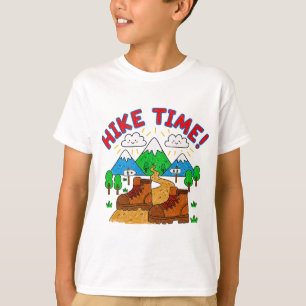 Wandel Tijd Kinderen Tekening met Bergen T-shirt