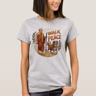 Wandel voor Vrede, Vintage Boeddhistische Monnik e T-shirt