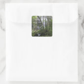 Wandelaar bewondert Falls Branch Falls Vierkante Sticker (Tas)