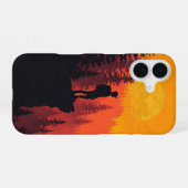 Wandelaar bij zonsondergang _ iPhone case 16 Hoesje (Achterkant horizontaal)