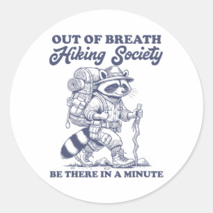 Wandelaar buiten adem Wandelvereniging Mannen Vrou Ronde Sticker