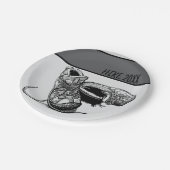 Wandelaar gepersonaliseerde camping picknick papieren bordje (Gekanteld)