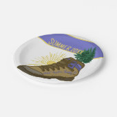 Wandelaar gepersonaliseerde camping picknick papieren bordje (Gekanteld)