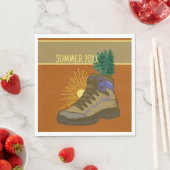 Wandelaar gepersonaliseerde camping picknick servet (Insitu)