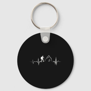 Wandelaar Hartslag Bergliefhebber Cadeau Sleutelhanger