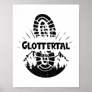 wandelaar in glottertal duitsland vakantiewrijver poster