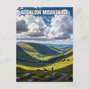 Wandelaar in Wicklow Mountains National Park Ierla Briefkaart