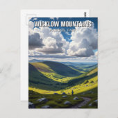 Wandelaar in Wicklow Mountains National Park Ierla Briefkaart (Voorkant / Achterkant)