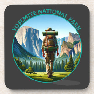 Wandelaar in Yosemite National Park Bier Onderzetter