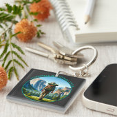 Wandelaar in Yosemite National Park Sleutelhanger (Voorkant Rechts)