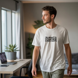Wandelaar kampeer humor zwart t-shirt