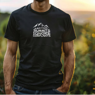 Wandelaar kampeer humor zwart wit t-shirt